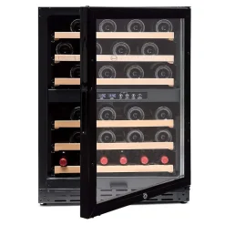 Vinobox 50 bouteilles. Cave à vin noir 2 zones