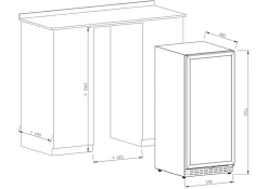 Vinobox 110 bouteilles. Cave à vin noir 2 zones
