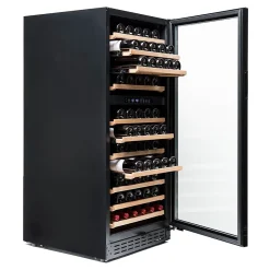 Vinobox 110 bouteilles. Cave à vin noir 2 zones