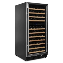 Vinobox 110 bouteilles. Cave à vin inox 2 zones