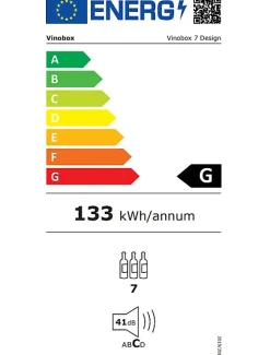 Vinobox Design 7 bouteilles. Cave à vin noir électrique