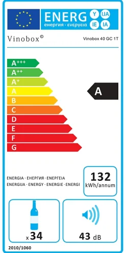 Vinobox Grand cru 40 bouteilles. Cave à vin inox 2 zones