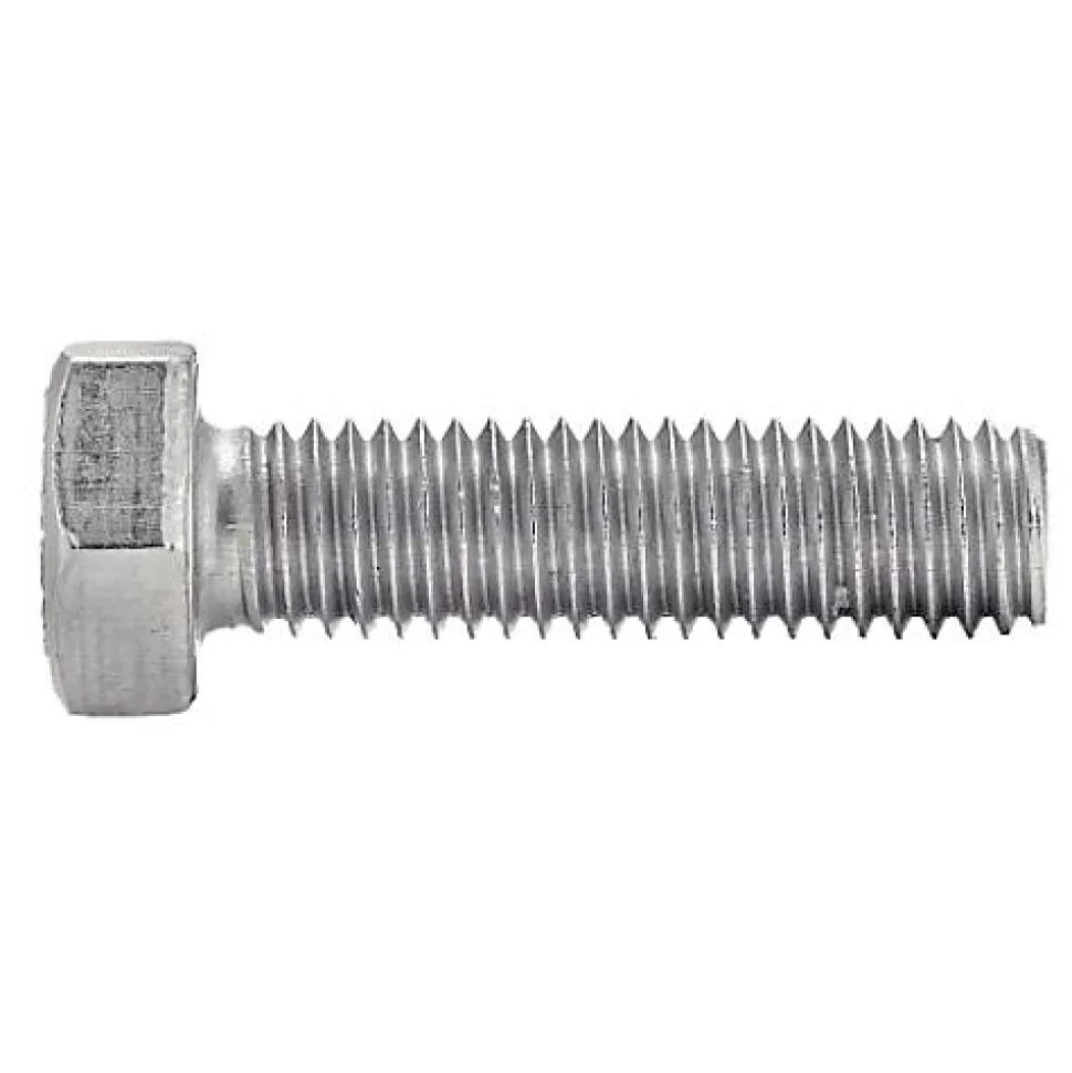 Vis métal hexagonale Inox A2 M8 x 35 filetage total tête hex pack 100