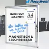 Vitrine murale avec cadre en aluminium, 1 x A4 avec magnets