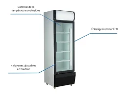 Vitrines à Boissons Réfrigérée Blanche 1 Porte Vitrée - L2G