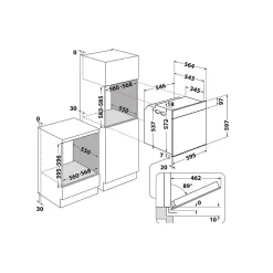 WHIRLPOOL Four pyrolyse 73 l 6e sens inox - WOI68PT1SXAF