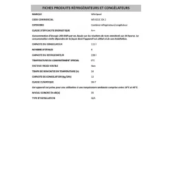 WHIRLPOOL réfrigérateur combiné 339 litres W5821COX2