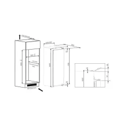WHIRLPOOL Réfrigérateur intégrable 1 porte Tout utile 209 litres ARG8502