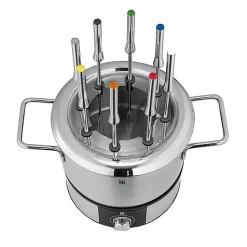 WMF 415130011 - LONO - Appareil à Fondue pour 8 personnes, avec caquelon et 8 fourchettes en Inox
