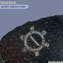 Wok 28 cm fonte aluminium revêtement antiadhésif céramique sans PFAS Fackelmann