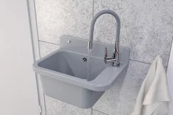 Zorg évier Paron Granitan avec robinet de cuisine extensible - Gris